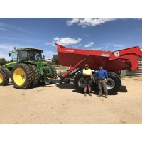 Titan Dump Trailer-Leigh delivering a new 25 tonne Titan Dump Trailer to Alan & Lachlan Noble at Eugowra, NSW